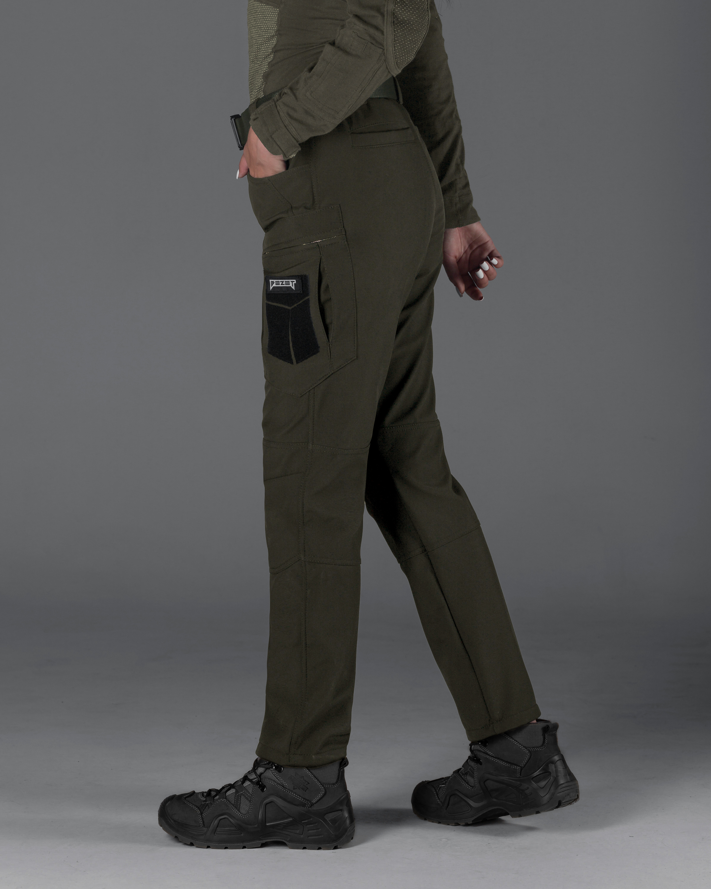 Зимові брюки карго тактичні Softshell BEZET Ешелон хакі - Фото 1