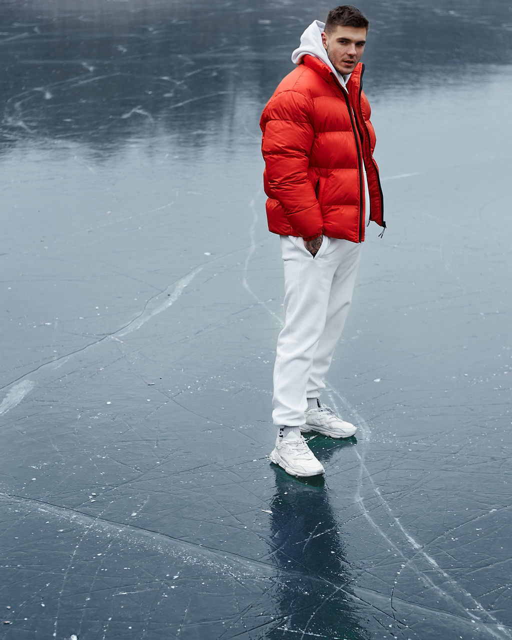 Зимова чоловіча куртка Homie червона Пушка Огонь - Фото 9
