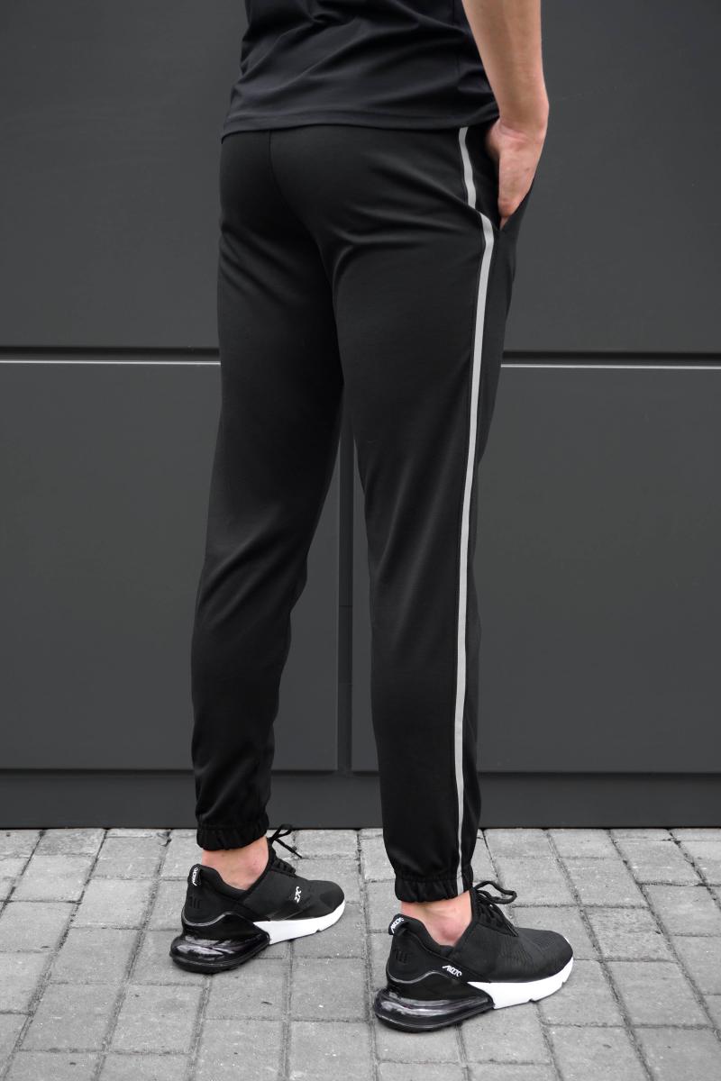 Спортивные штаны bezet black with reflective - Фото 1