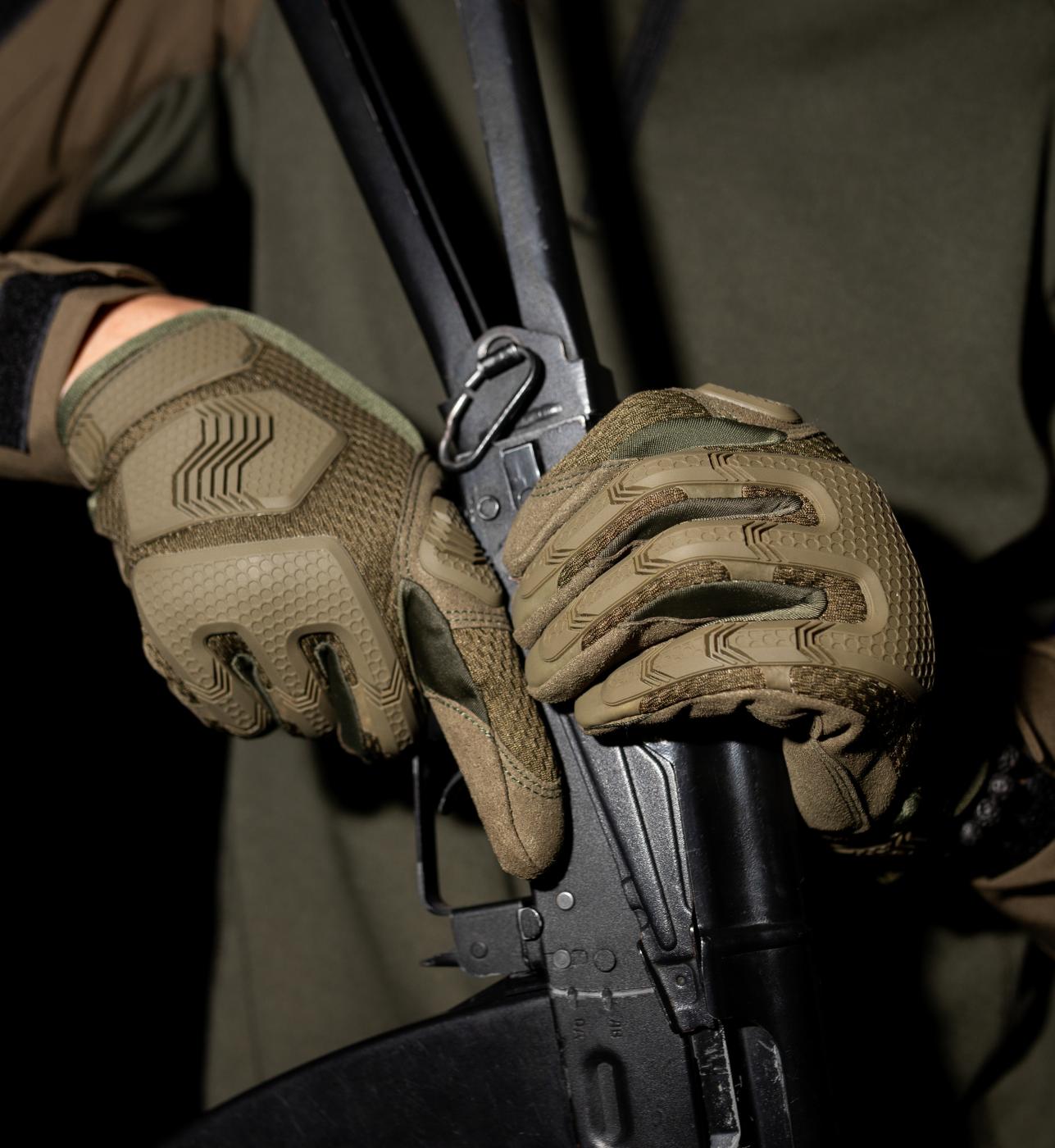 Рукавиці тактичні BEZET Protective хакі - Фото 15