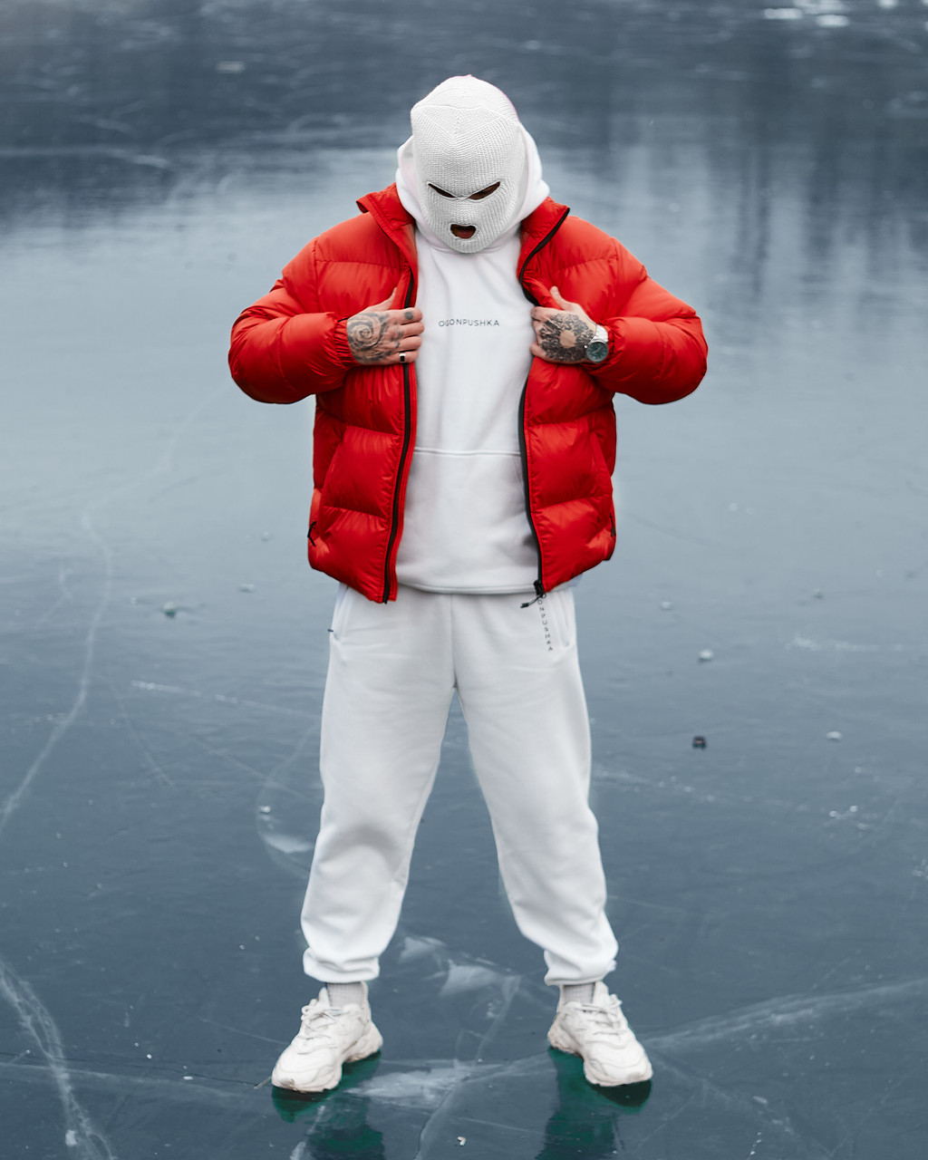 Зимняя мужская куртка Homie красная Пушка Огонь - Фото 8