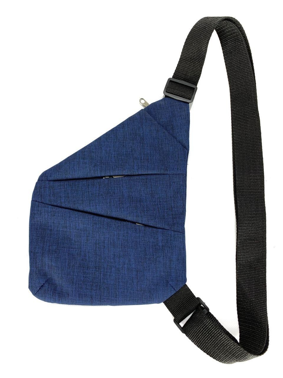 Чоловіча сумка-кобура через плече синя Intruder