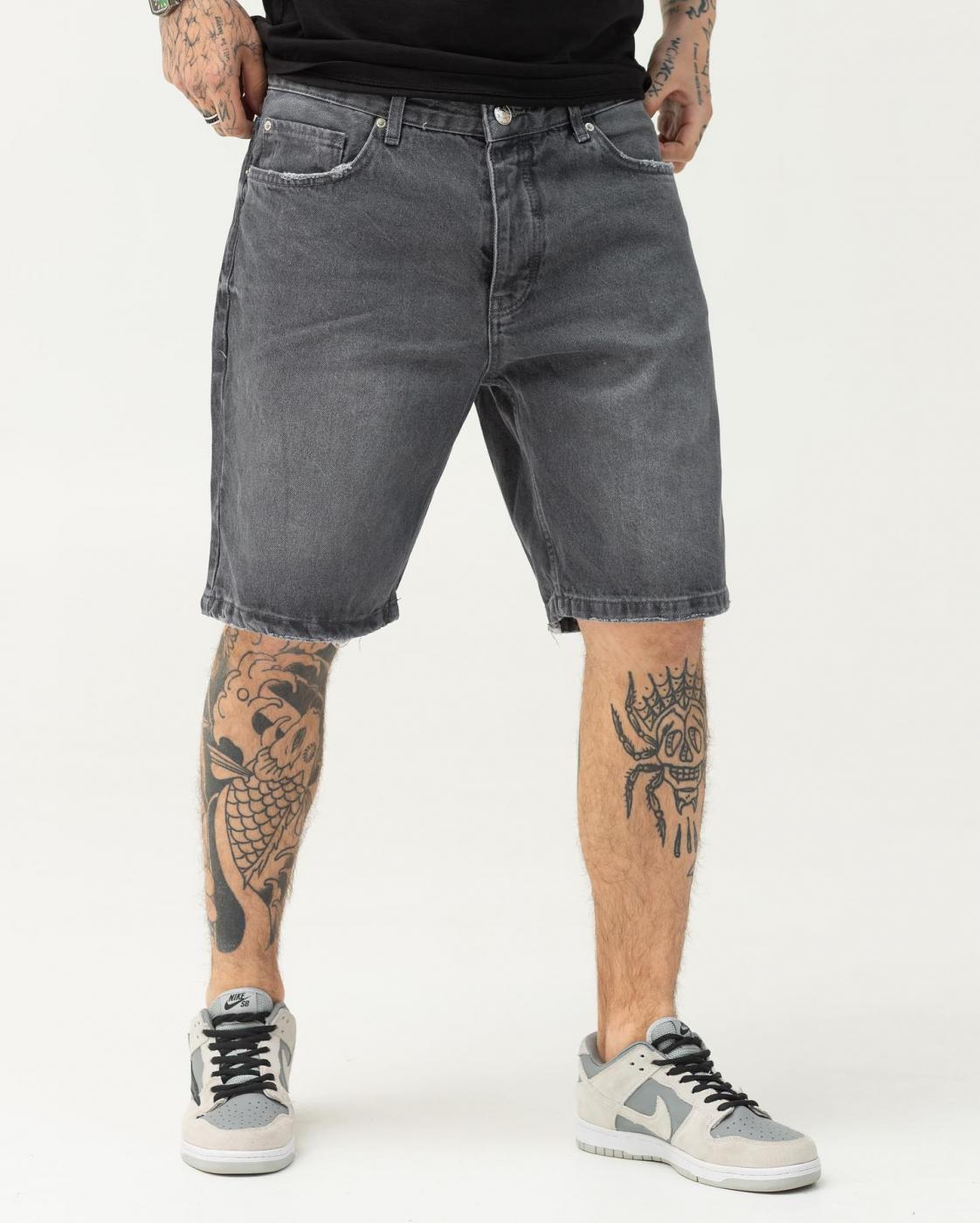 Темно-серые джинсовые шорты BEZET базовые - Фото 1