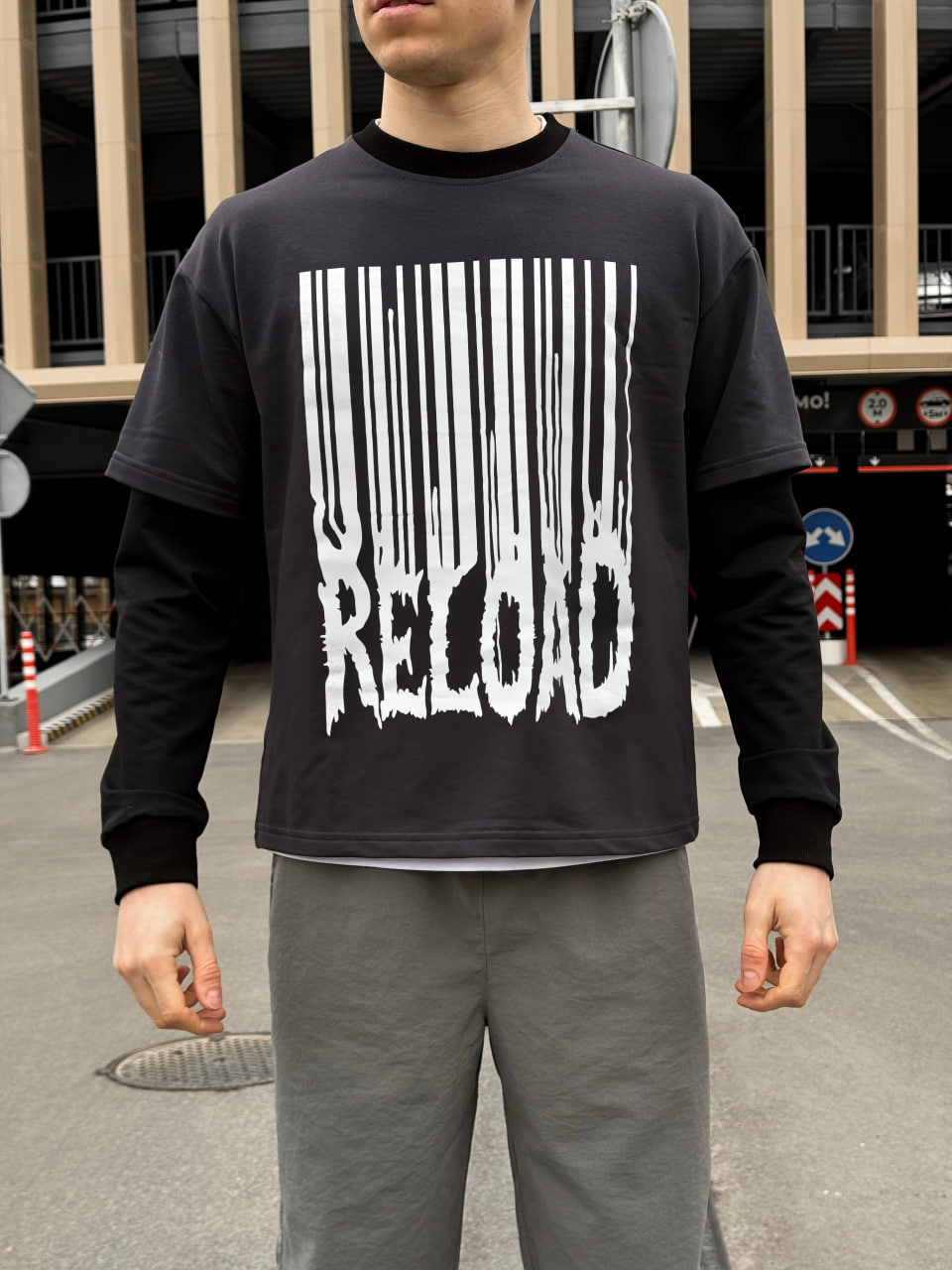 Світшот Reload - Barcode, графіт - Фото 9