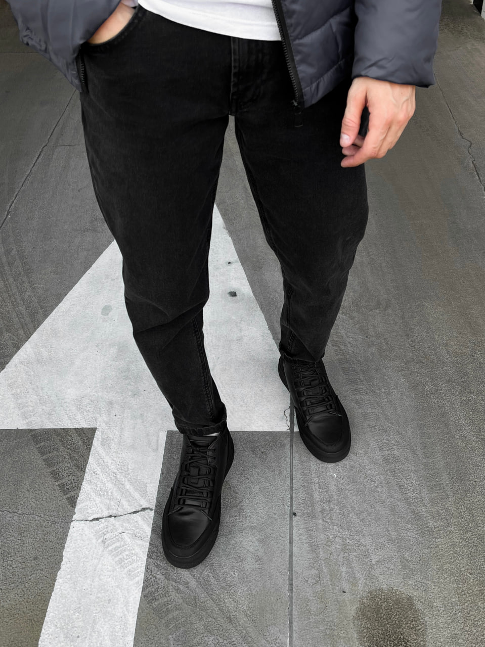 Ботинки зимові чоловічі Reload - Frost, чорний шкіряні - Фото 1