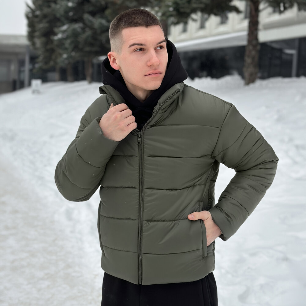 Чоловіча зимова куртка хакі Pobedov Bubble Gum POBEDOV - Фото 3