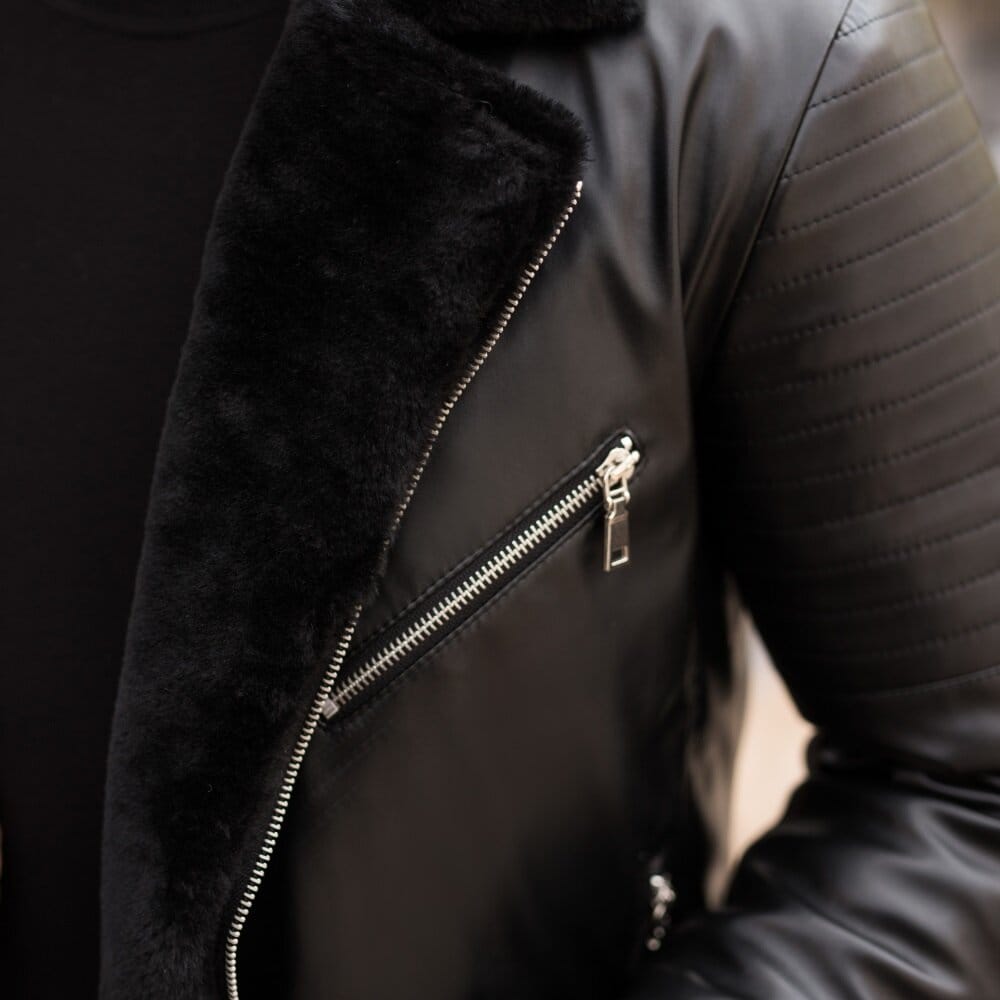 Чоловіча зимова куртка без капюшону Pobedov Winter Jacket V6 Black POBEDOV - Фото 3