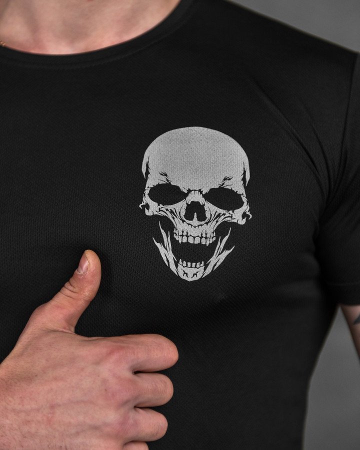 Тактична футболка для потовідведення Odin black skull Sold-Out - Фото 2