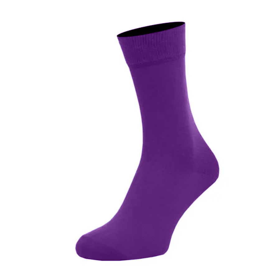 Носки мужские цветные из хлопка, однотонные, фиолетовый MansSet