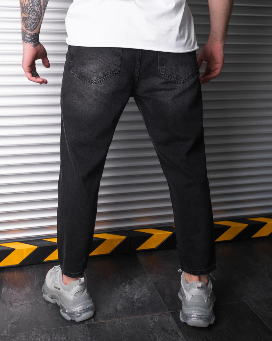 Чорні чоловічі джинси бойфренди BEZET BASIC - Фото 1