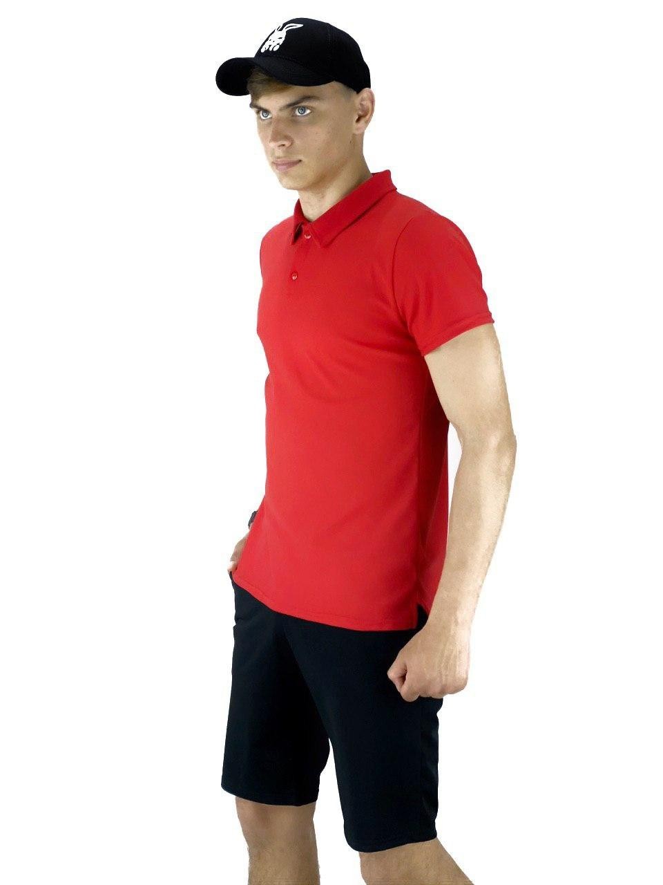 Костюм Intruder LaCosta річний (Чоловіча футболка поло та Чоловічі шорти трикотажні, Кепка) червоно-чорний Intruder