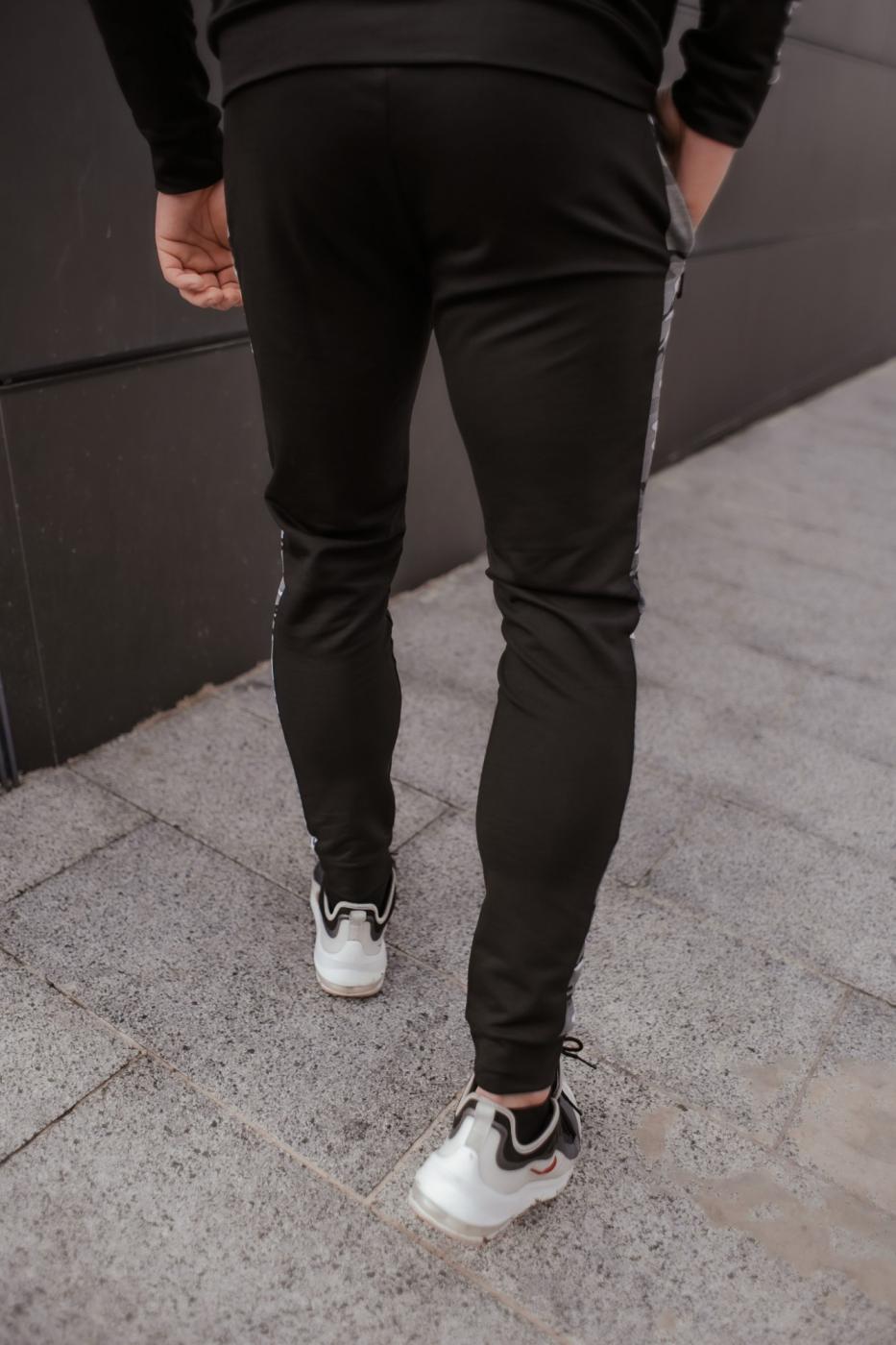 Костюм чоловічий спортивний Dazzle Кофта толстовка + штани чорний камуфляж Intruder - Фото 10