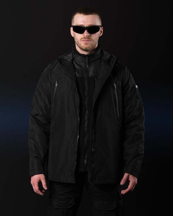 Куртка ветровка BEZET Траектория черный - Фото 12