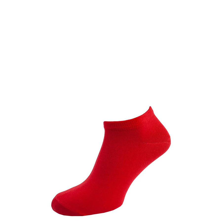 Шкарпетки чоловічі кольорові з бавовни, короткі, червоний MansSet - Фото 1