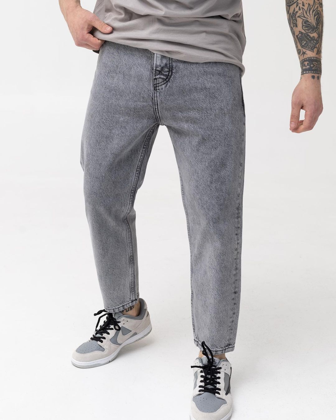 Чоловічі сірі джинси BEZET базові бойфренди