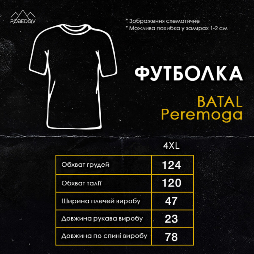 Чоловічі бавовняні футболки Pobedov Peremoga Batal бежева POBEDOV - Фото 1