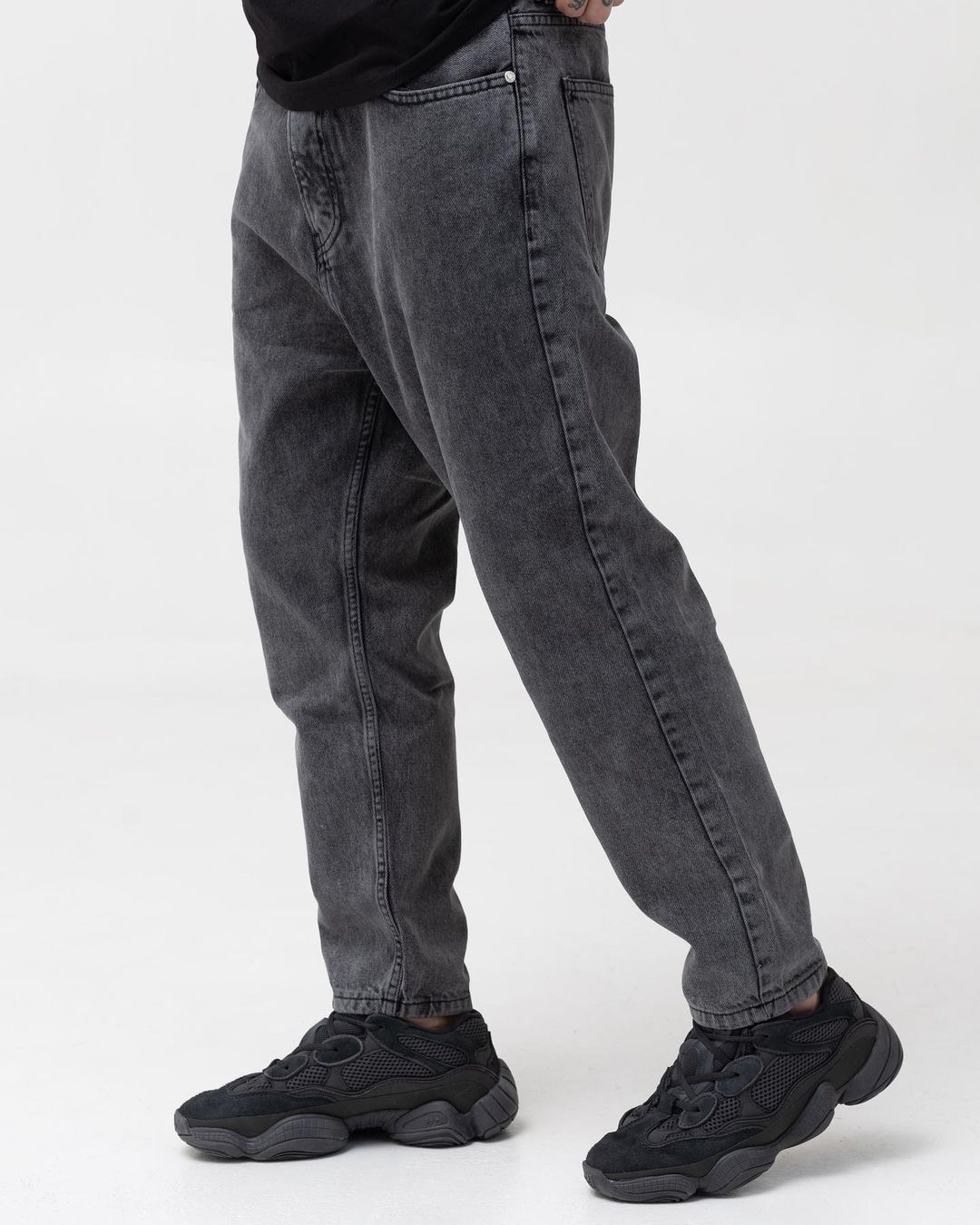 Мужские темно-серые джинсы BEZET базовые бойфренды - Фото 1