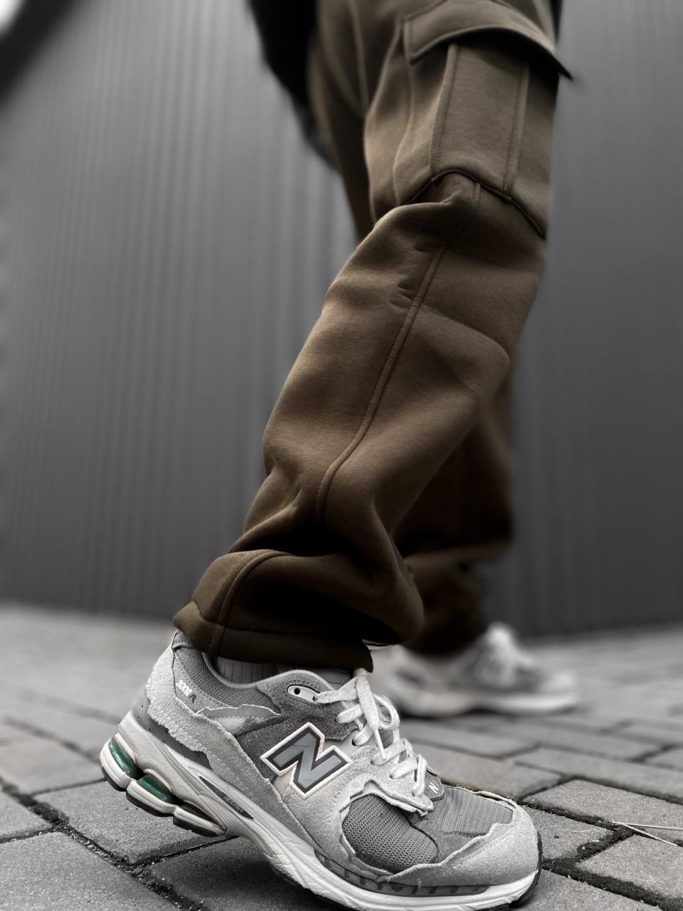 Мужские теплые спортивные штаны с начесом Reload Active хаки/ Трикотажные штаны флисовые с кармаными - Фото 9