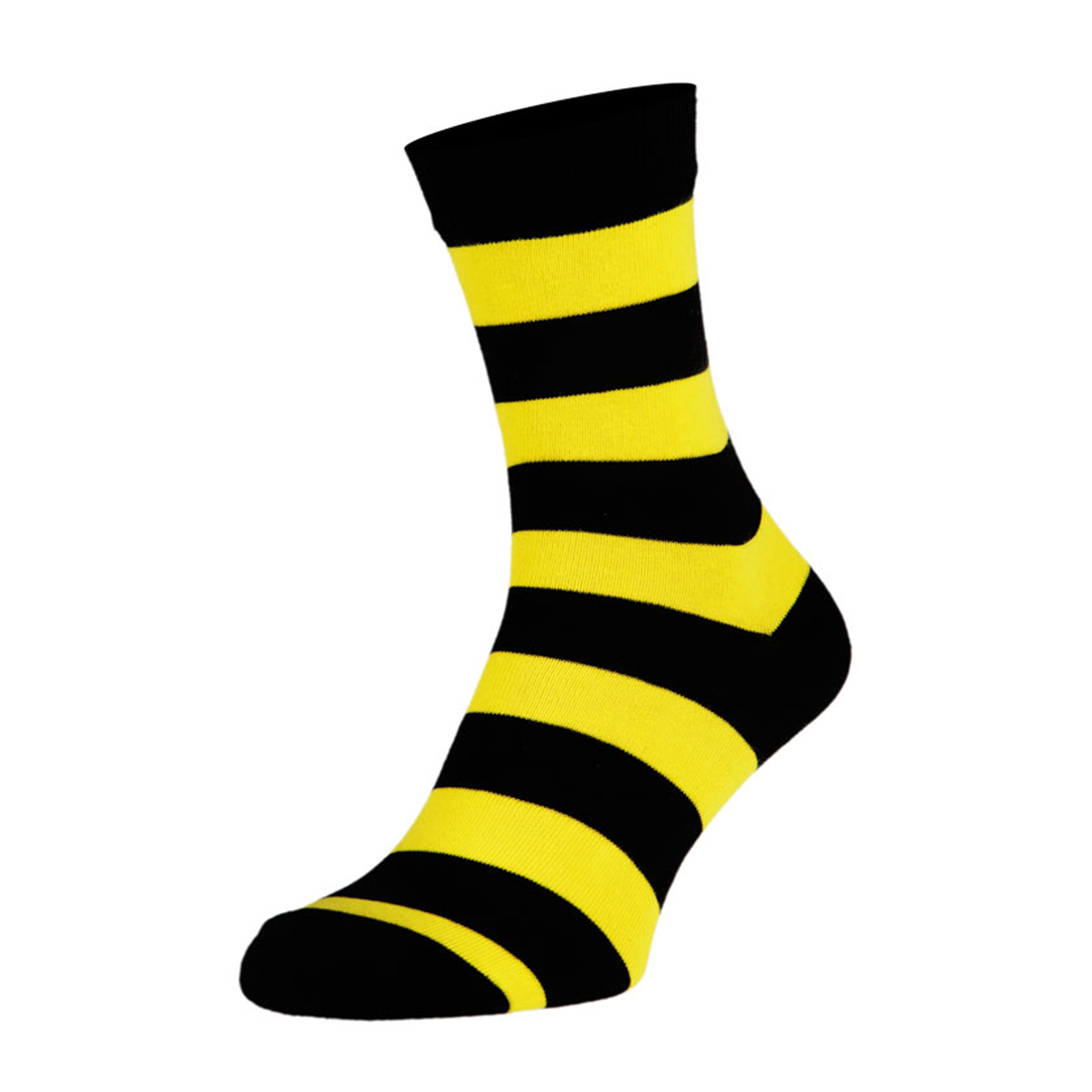 Шкарпетки чоловічі кольорові з бавовни, жовта смужка MansSet