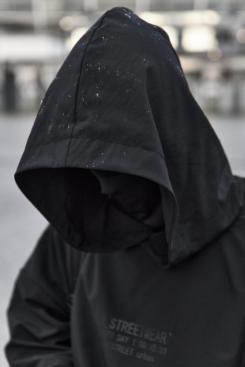 Худи-пончо мужской черный от бренда ТУР модель Ганрю TURWEAR - Фото 1