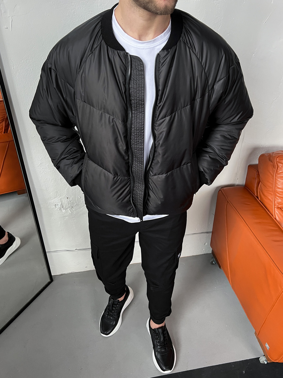 Весенняя куртка бомбер мужская черная бренд ТУР модель Кросс TURWEAR - Фото 1