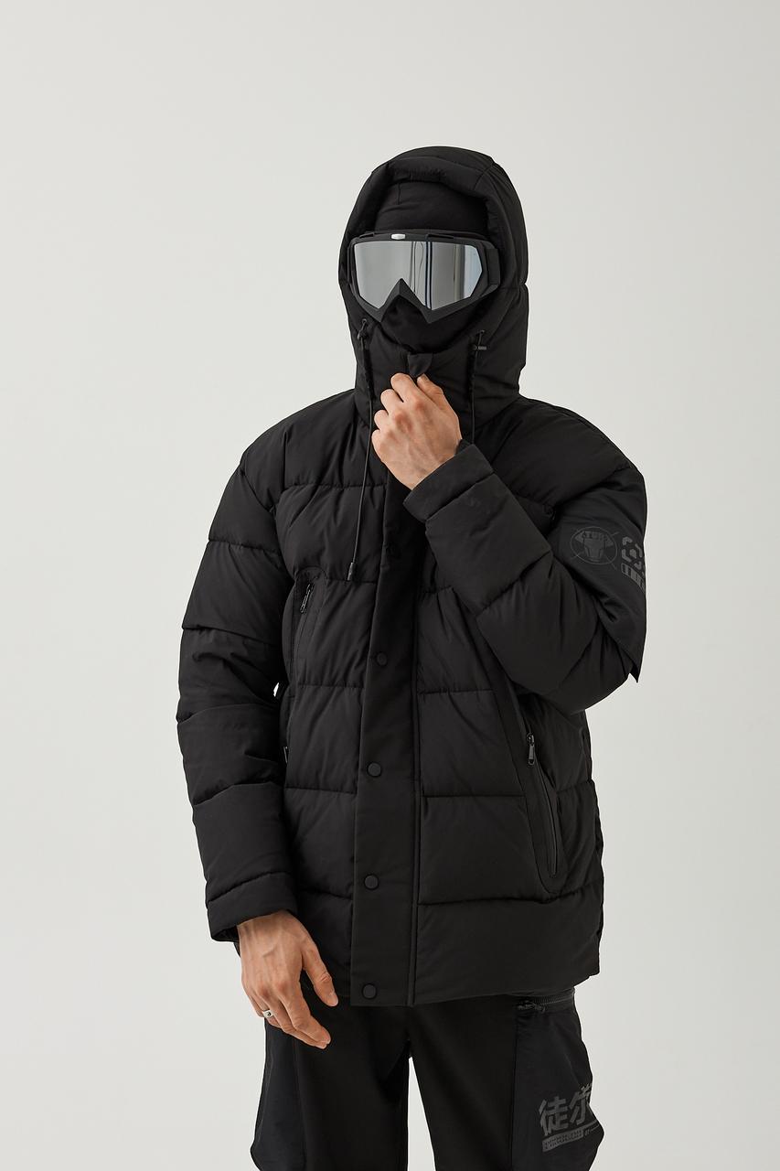 Пуховик чоловічий зимовий чорний бренд ТУР модель Домару розмір S, M, L, XL TURWEAR - Фото 2