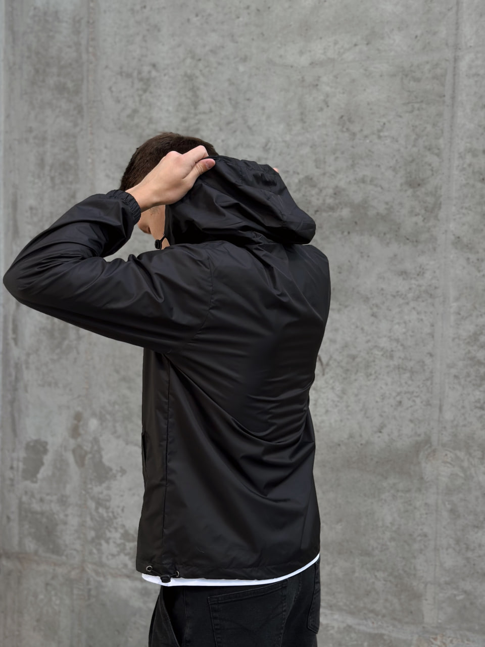 Чоловіча демісезонна куртка - вітровка Reload Basic чорна - Фото 1