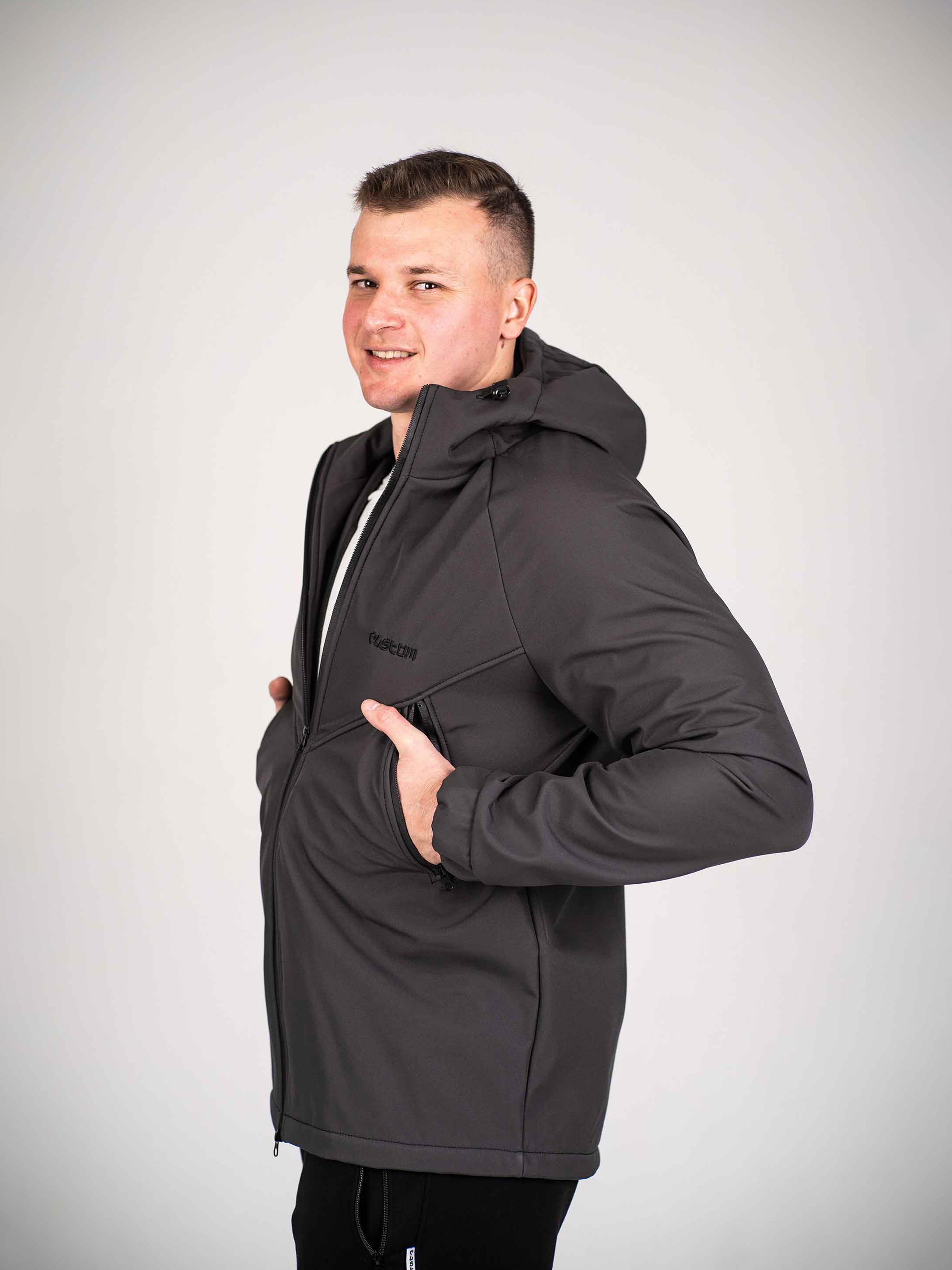 Куртка чоловіча Protection Soft Shell Dark графіт Custom Wear - Фото 7