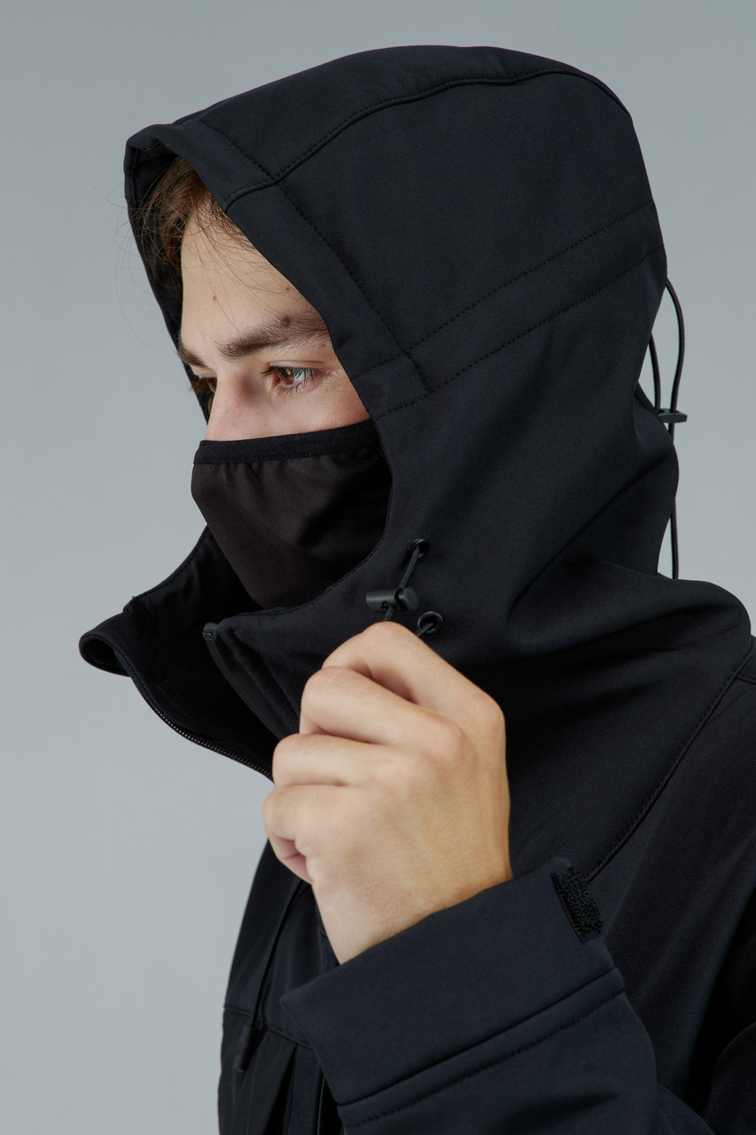 Демисезонная куртка из софтшела мужская черная бренд ТУР модель Онага размер S, M, L, XL TURWEAR - Фото 8