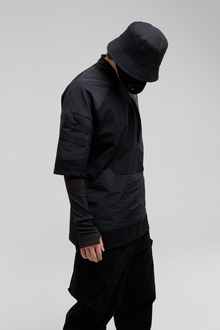 Чоловічий лонгслів чорний з принтом від бренду ТУР модель Хасаші, розмір S,M,L,XL TURWEAR - Фото 7