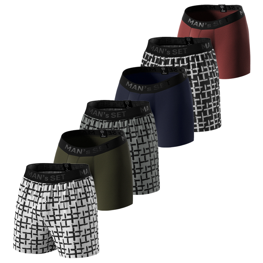 Комплект трусів MIX Intimate/ Shorts Black Series, 6шт MansSet - Фото 1