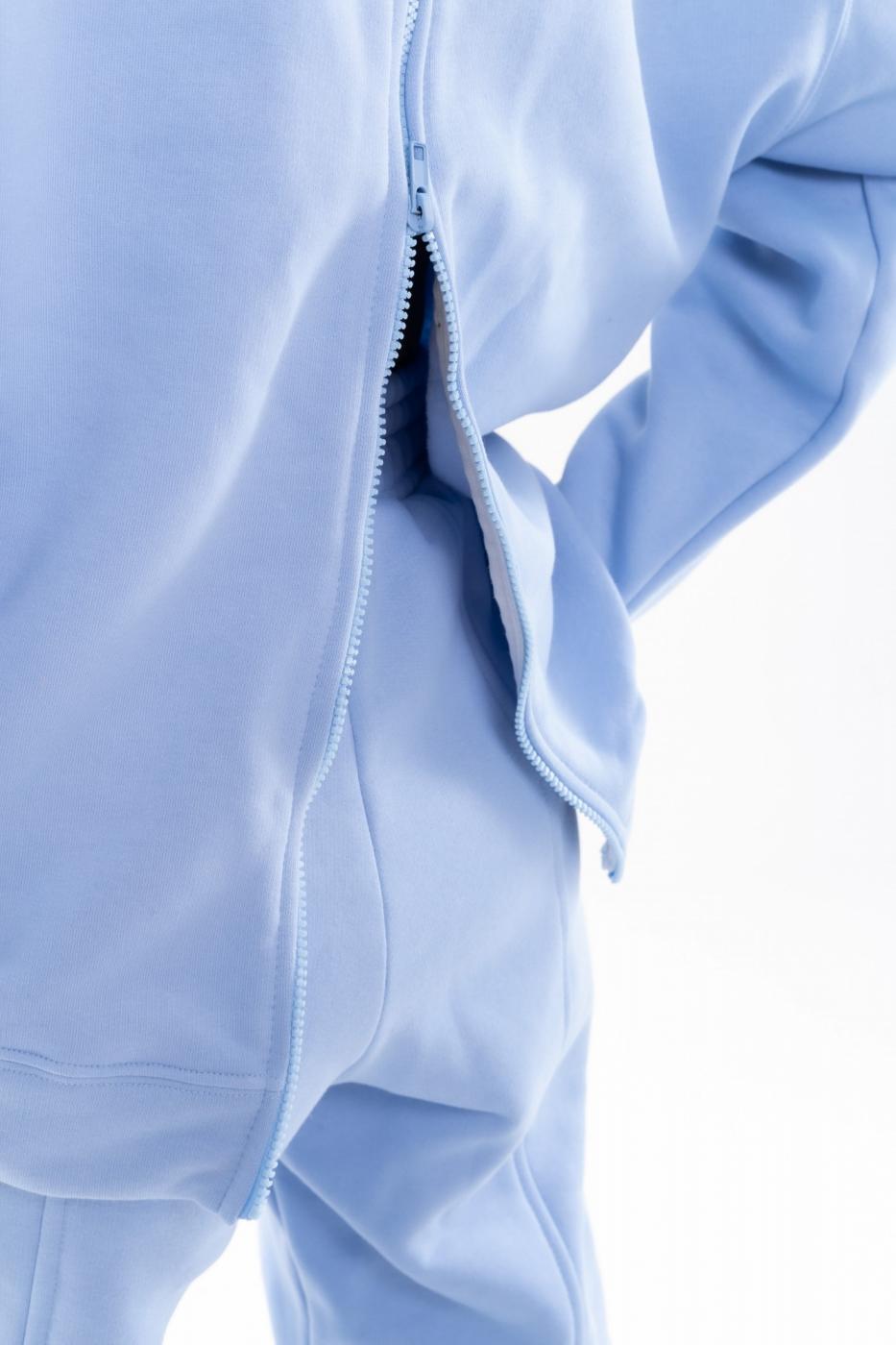 Світшоти Жіночий теплий Intruder Basic Oversize на флісі блакитний Intruder - Фото 3