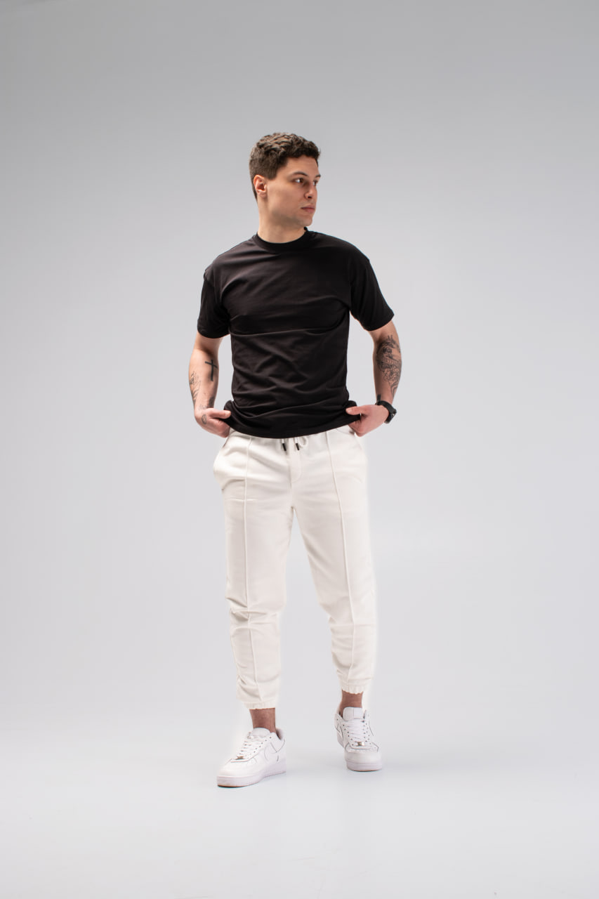 Мужские трикотажные спортивные штаны Reload Seam белые  - Фото 3
