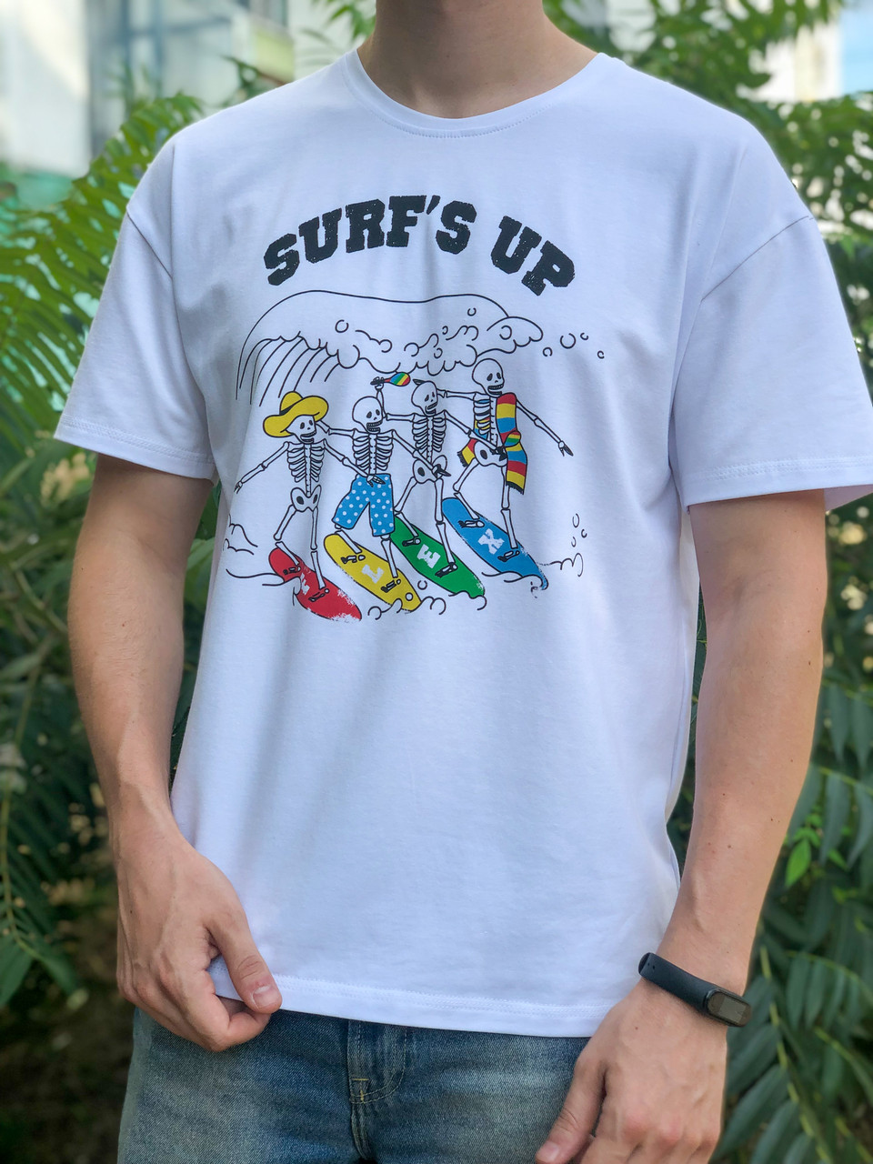 Футболка мужская белая с принтом Surf TURWEAR - Фото 2