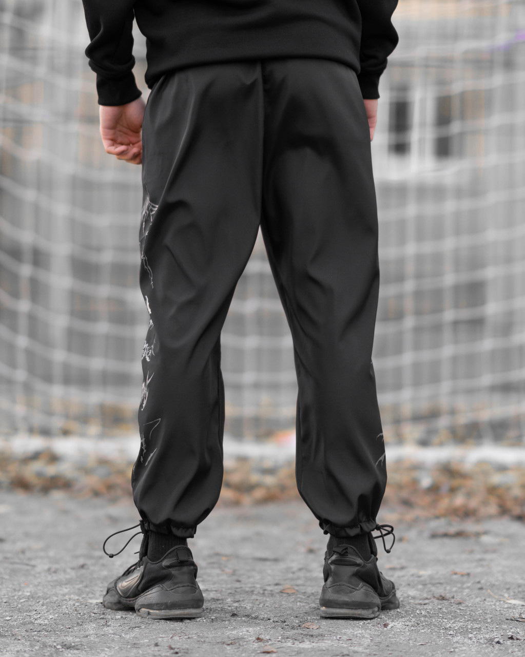 Спортивні штани OGONPUSHKA Cut чорні Пушка Огонь - Фото 3