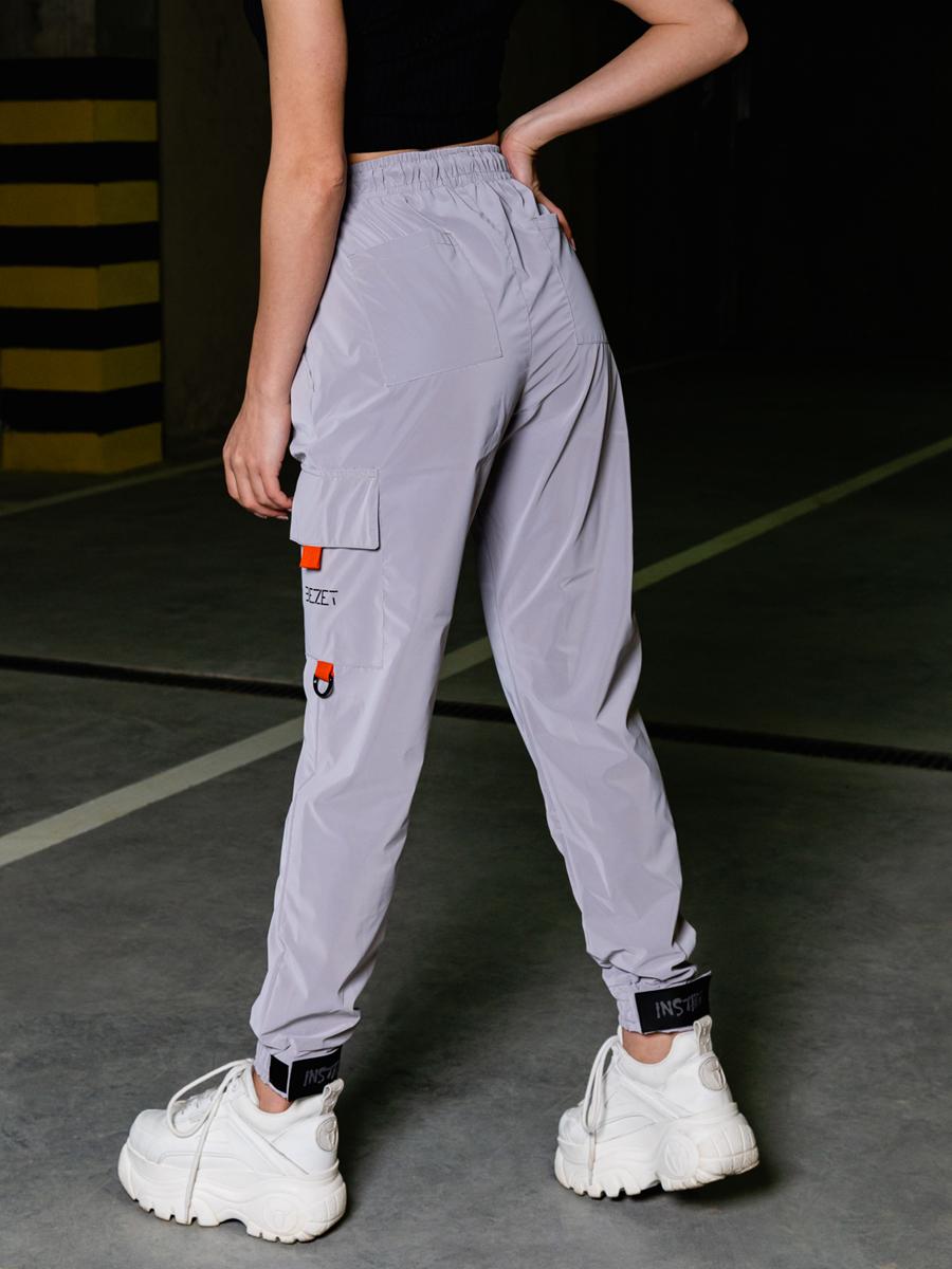 Спортивные карго брюки женские BEZET BRITNEY GREY - Фото 2