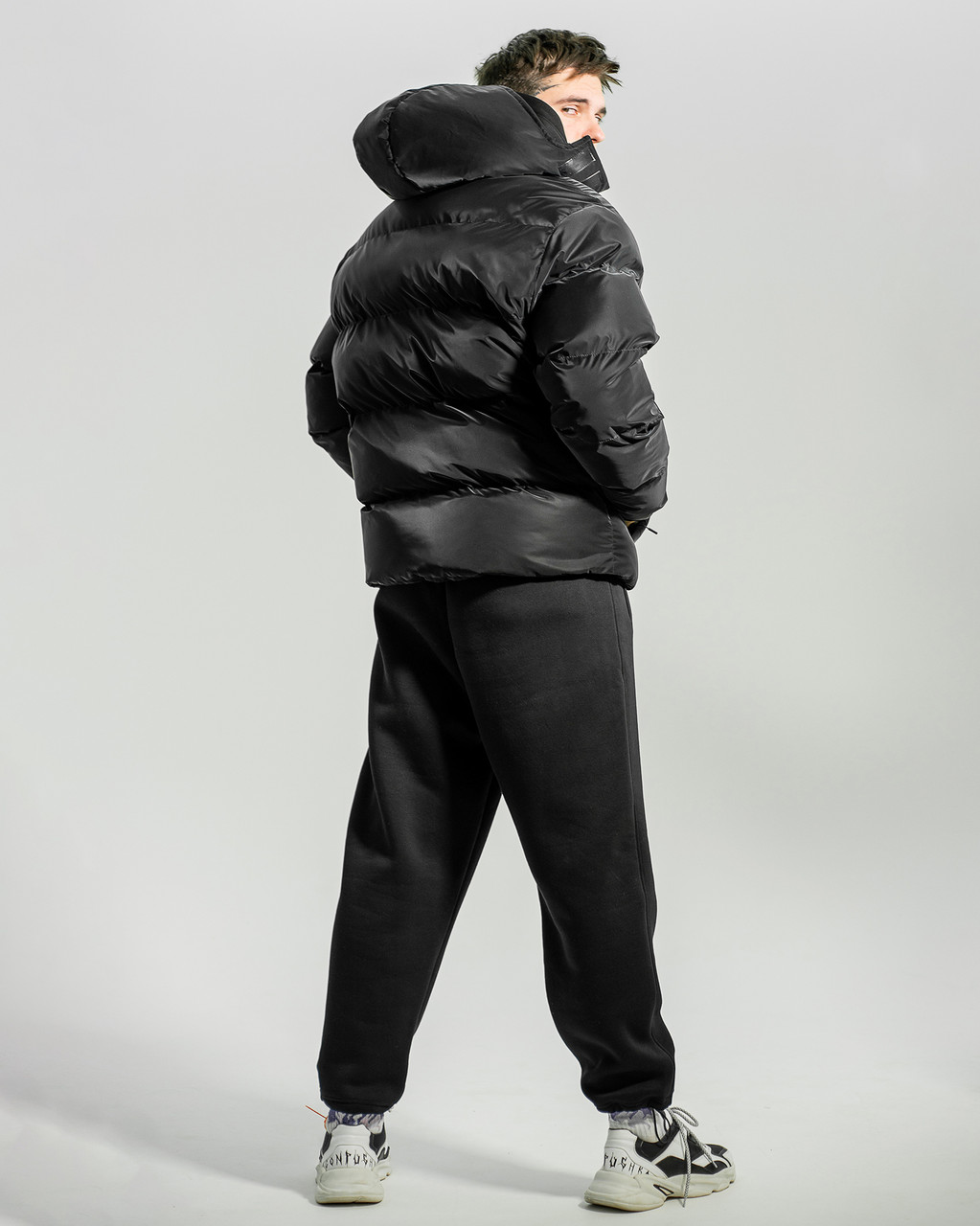 Зимова чоловіча куртка OGONPUSHKA Homie 2.0 Silk чорний Гармата Вогонь - Фото 8