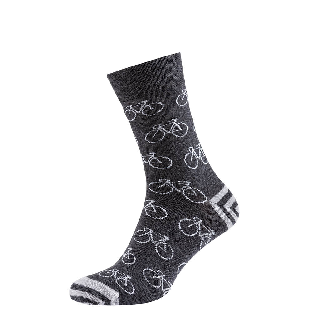 Шкарпетки чоловічі кольорові з бавовни, чорний (велосипед) MansSet - Фото 1