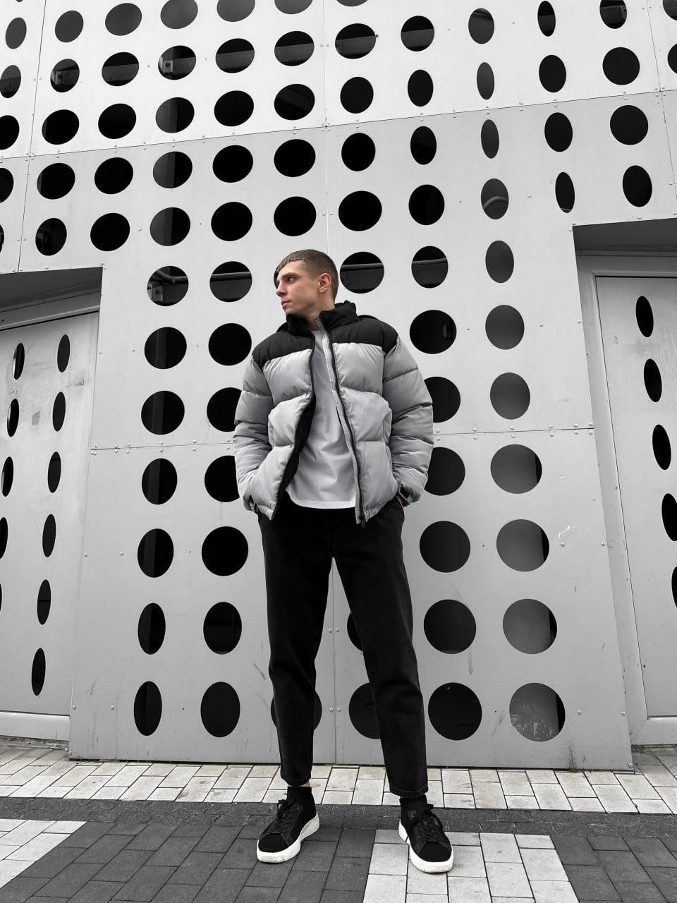 Мужская зимняя куртка-пуховик Reload Simple серый - Фото 4