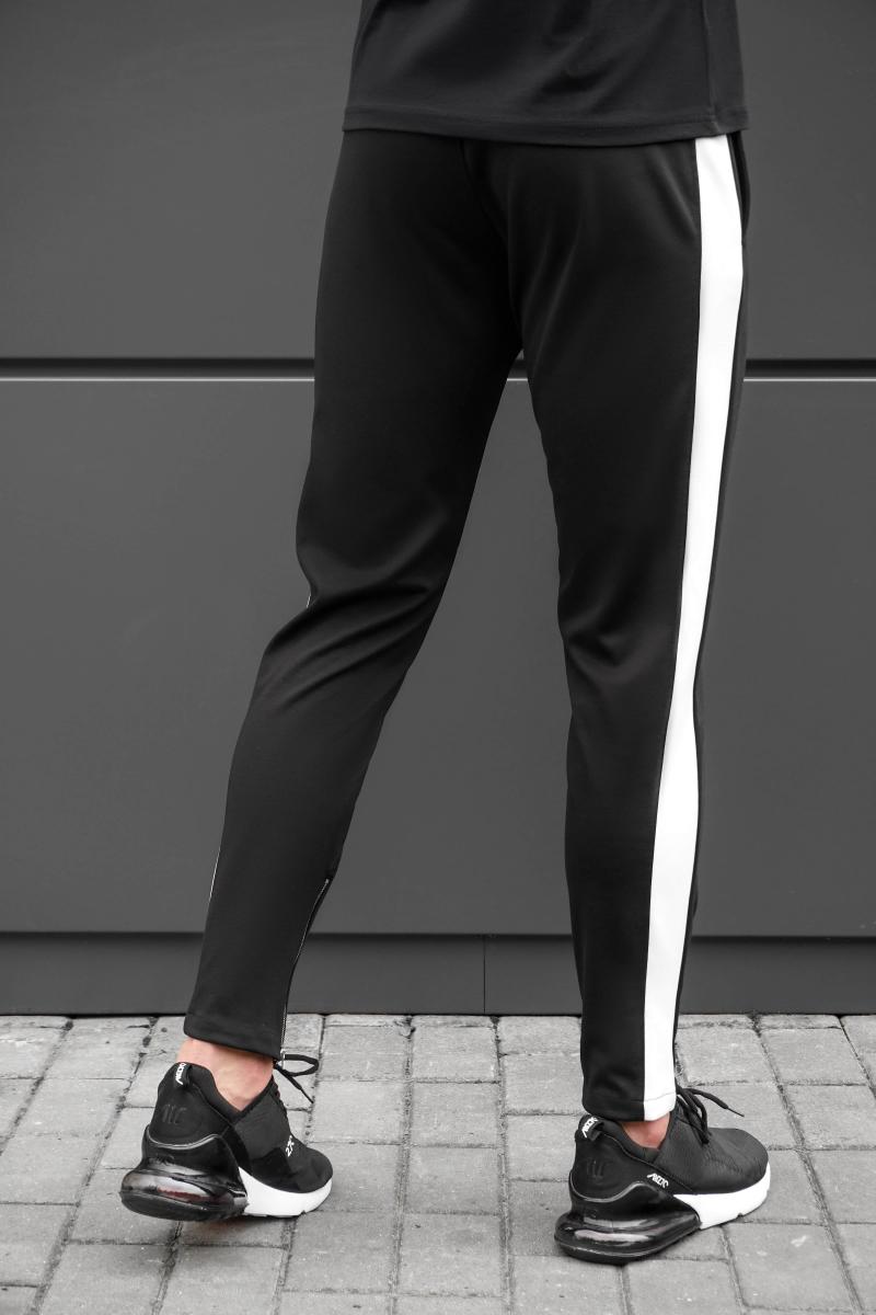 Спортивные штаны bezet zipp black white'18 - Фото 1