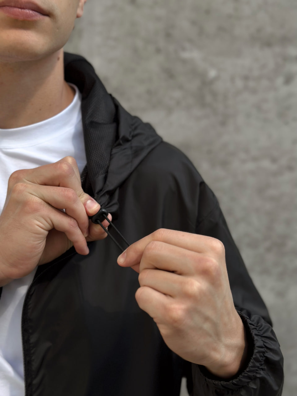 Чоловіча демісезонна куртка - вітровка Reload Basic чорна - Фото 2