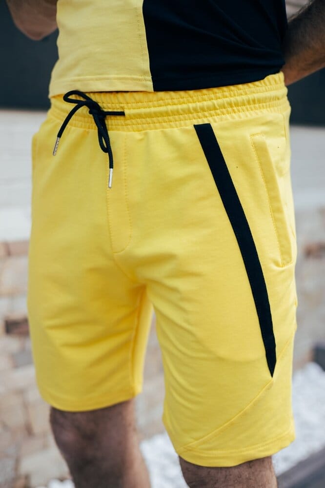 Чоловічі шорти трикотажні жовті Pobedov Zorro POBEDOV - Фото 2
