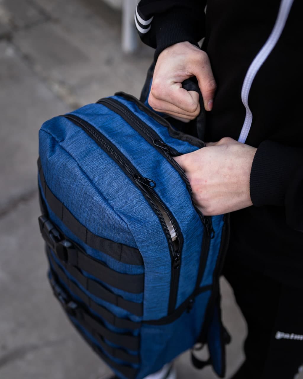 Рюкзак stripes темно-синій (Арт. 186) - Фото 2