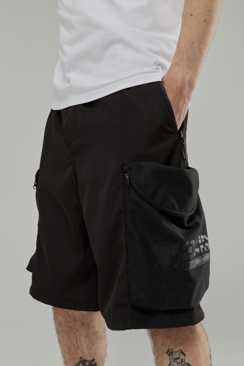 Мужские карго шорты с карманами черный от бренда ТУР модель Хайдате TURWEAR - Фото 1
