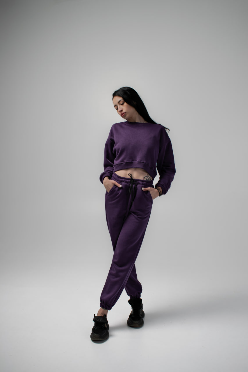 Женский спортивный костюм Crop Reload фиолетовый 