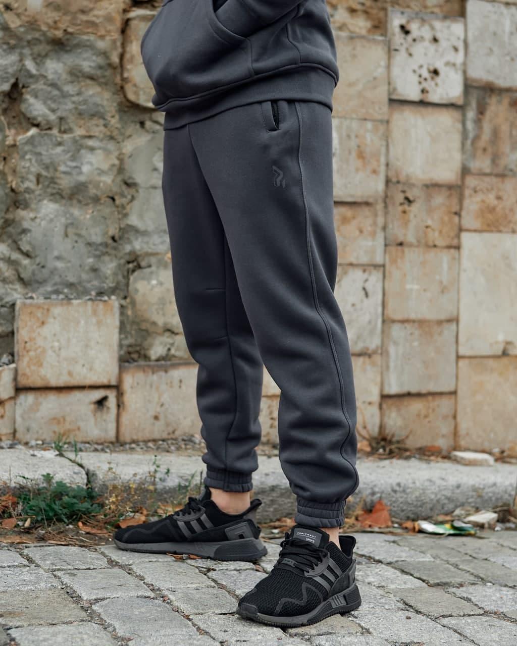 Теплі спортивні штани Jog 2.0 темно-сірі Пушка Огонь - Фото 2