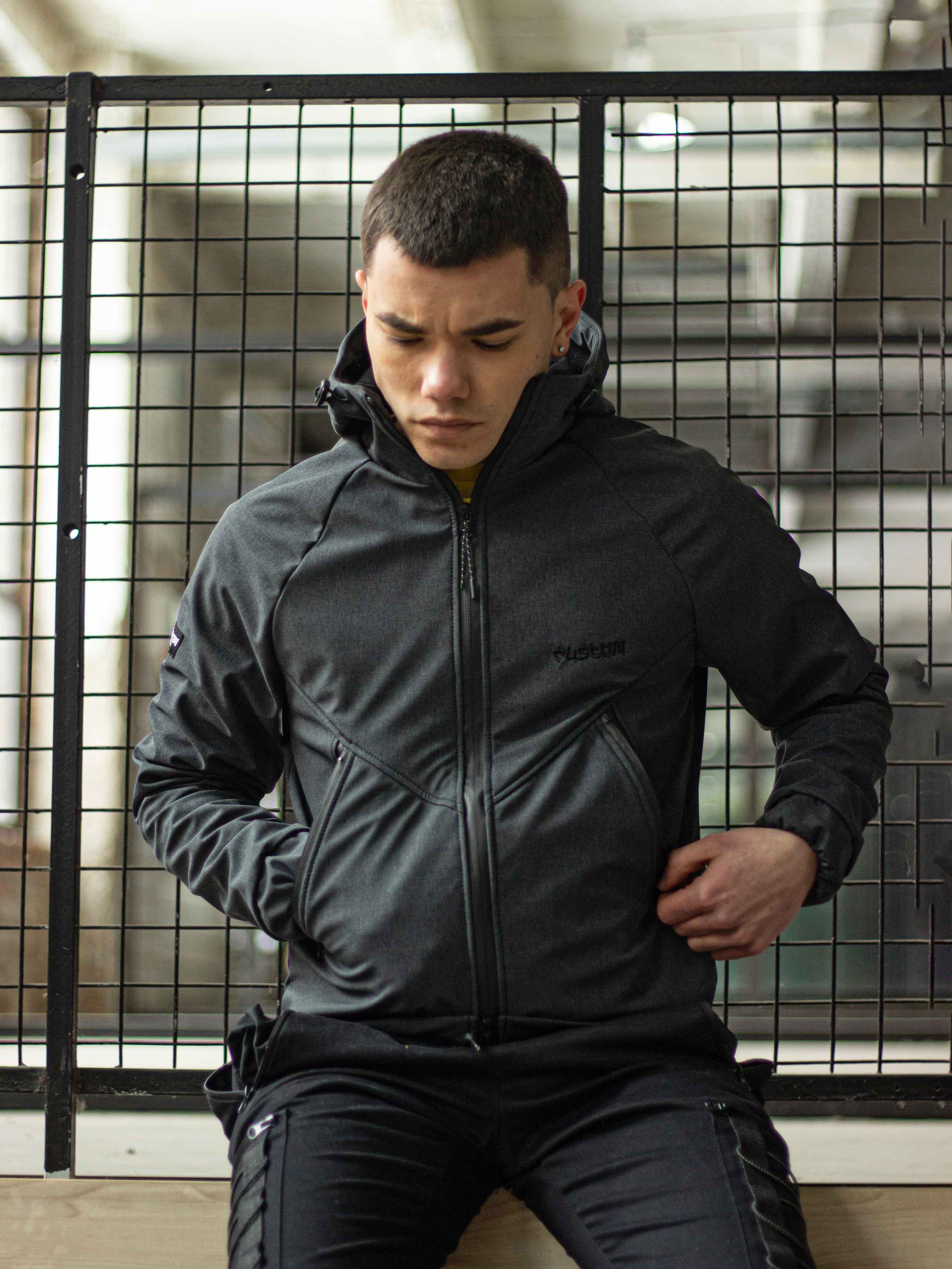 Куртка чоловіча Protection Soft Shell Dark графіт Custom Wear