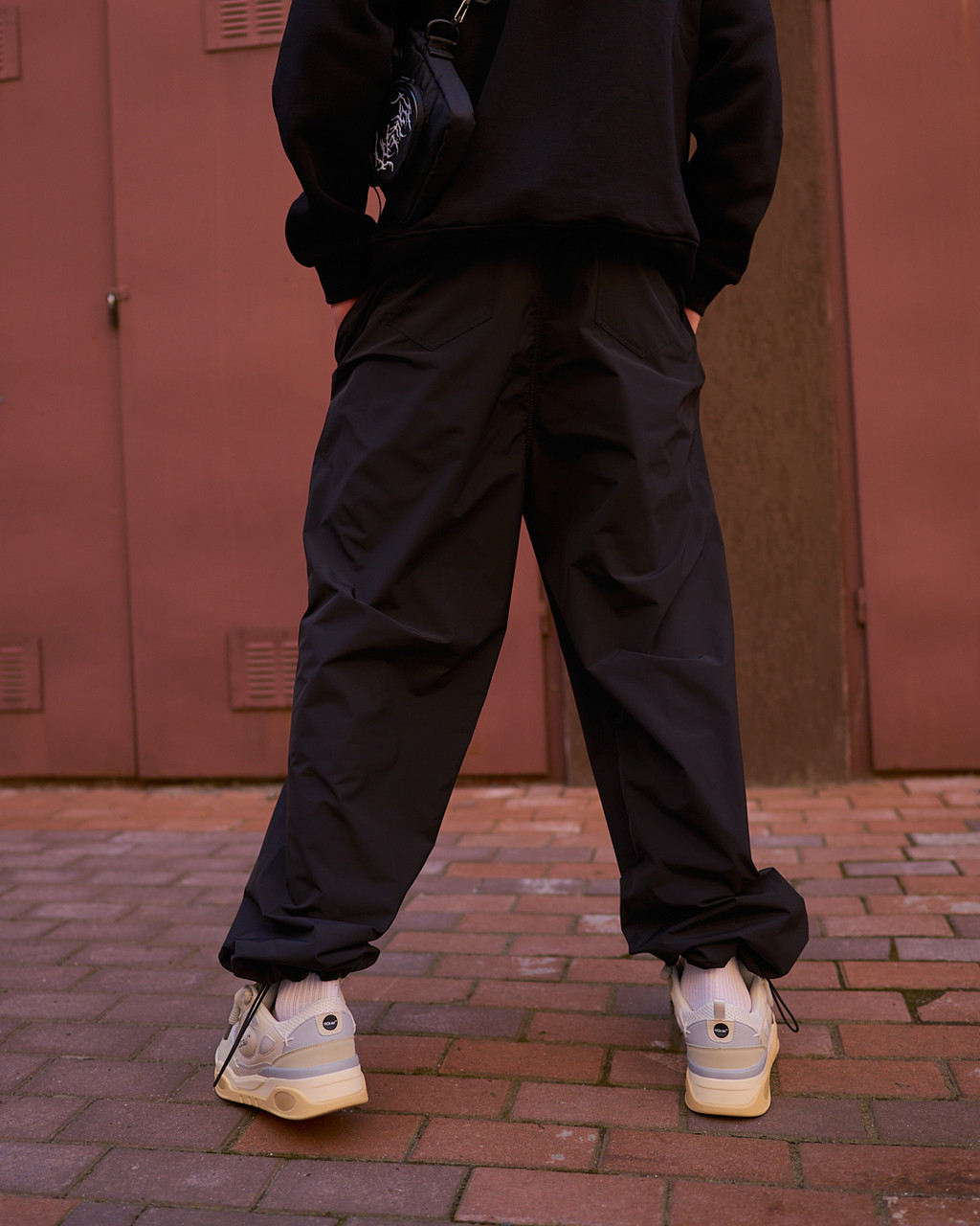 Cпортивні штани оверсайз Spot чорні OGONPUSHKA - Фото 1