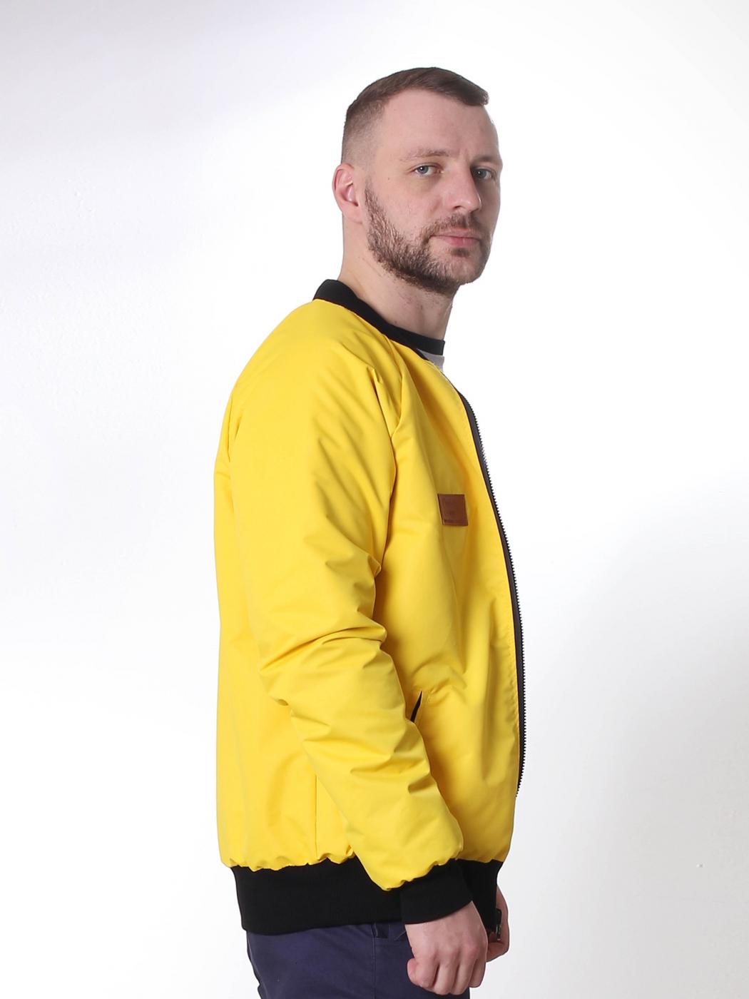 Куртка-бомбер двосторонній Black/Yellow утеп Custom Wear - Фото 4