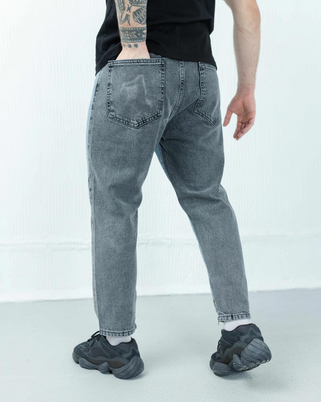 Чоловічі дизайнерські джинси бойфренди BEZET Patched - Фото 2